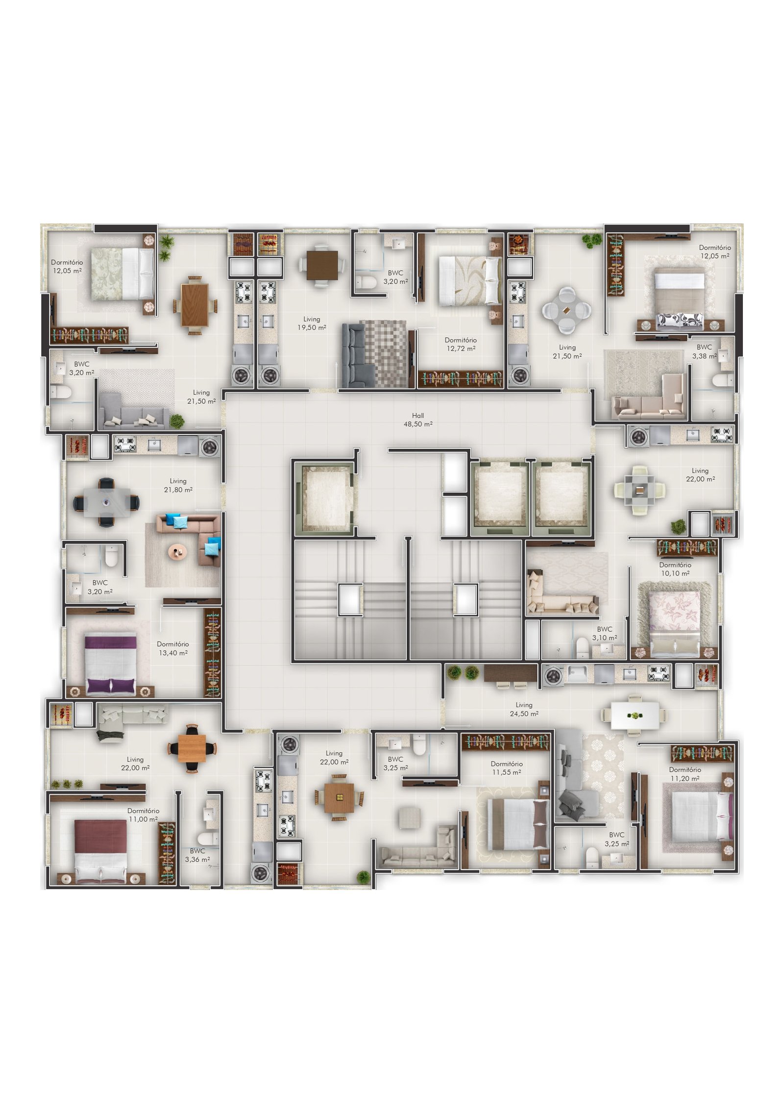 Apartamento, NEW YORK TOWER FLATS, Meia Praia