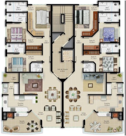 Apartamento, IMPÉRIO DAS ÁGUAS, Meia Praia