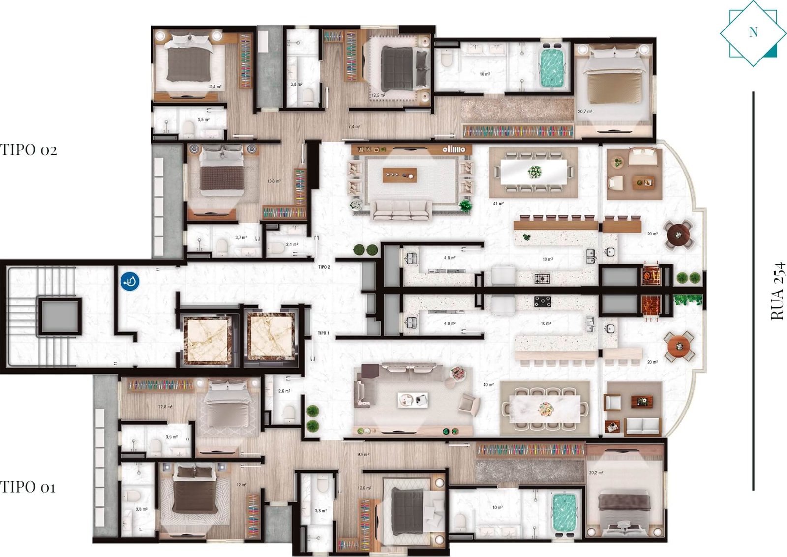 Apartamento, MAISON LAFAYETTE, Meia Praia