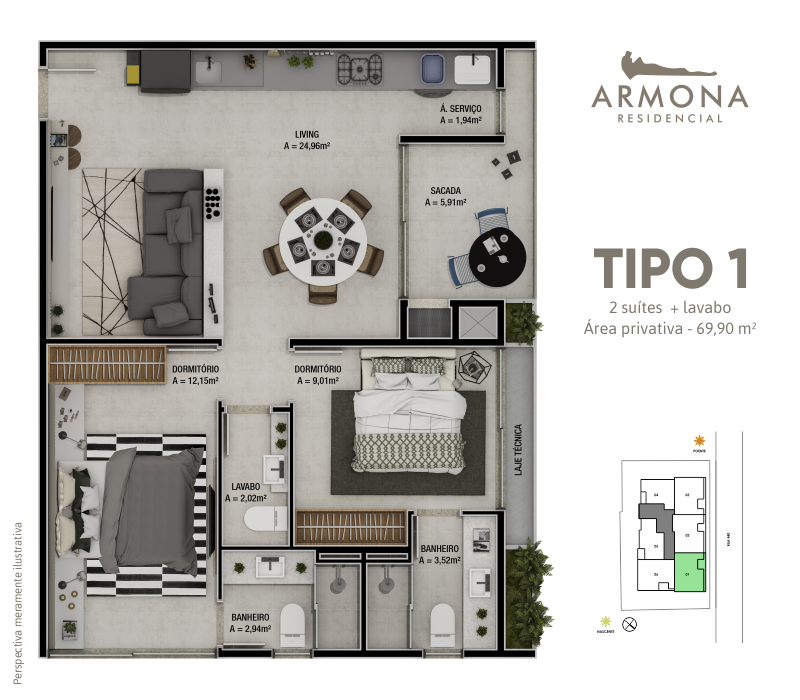 Apartamento, ARMONA, Morretes