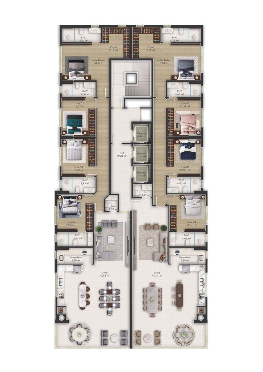 Apartamento, SHANGHAI, Meia Praia